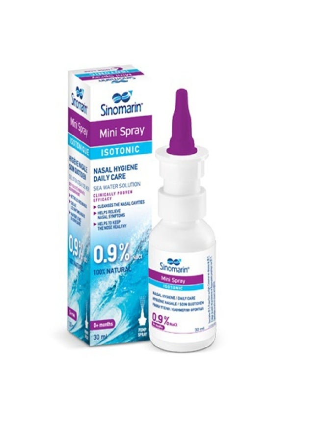 SINOMARIN Isotonic Mini Nasal Spray, 30ml - Daily Nasal Cleansing Solution - Image 1