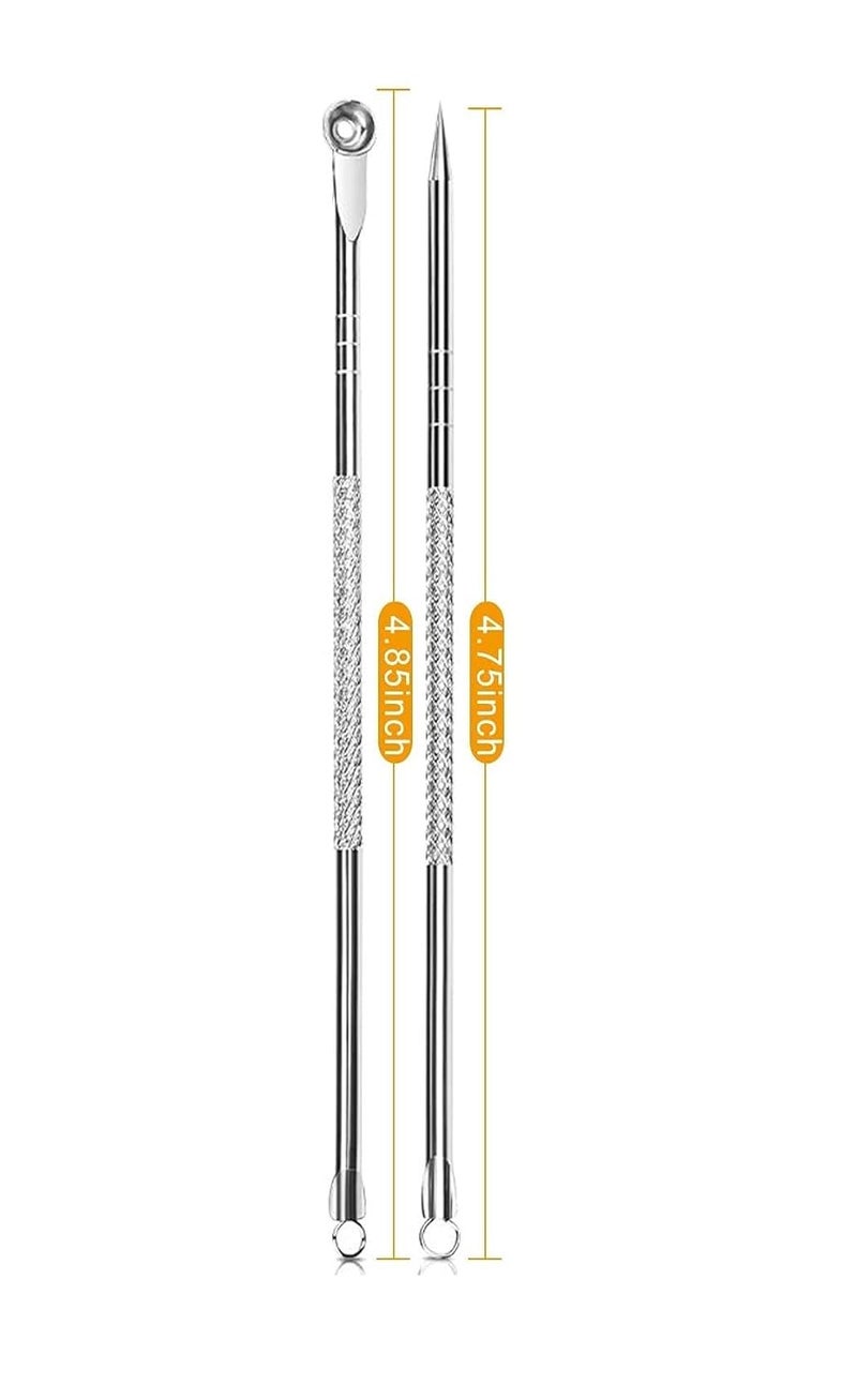 Truvic Stainless Steel Blackhead Remover Needle Round  Pointed Tip Pack Of 2 - Image 3