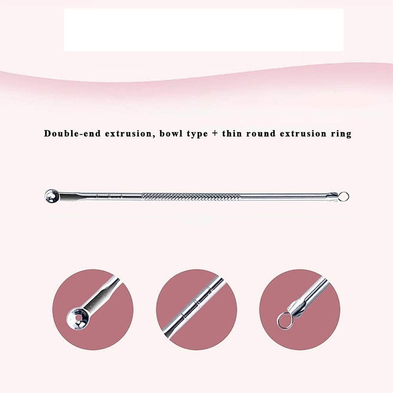 Truvic Stainless Steel Blackhead Remover Needle Round  Pointed Tip Pack Of 2 - Image 4