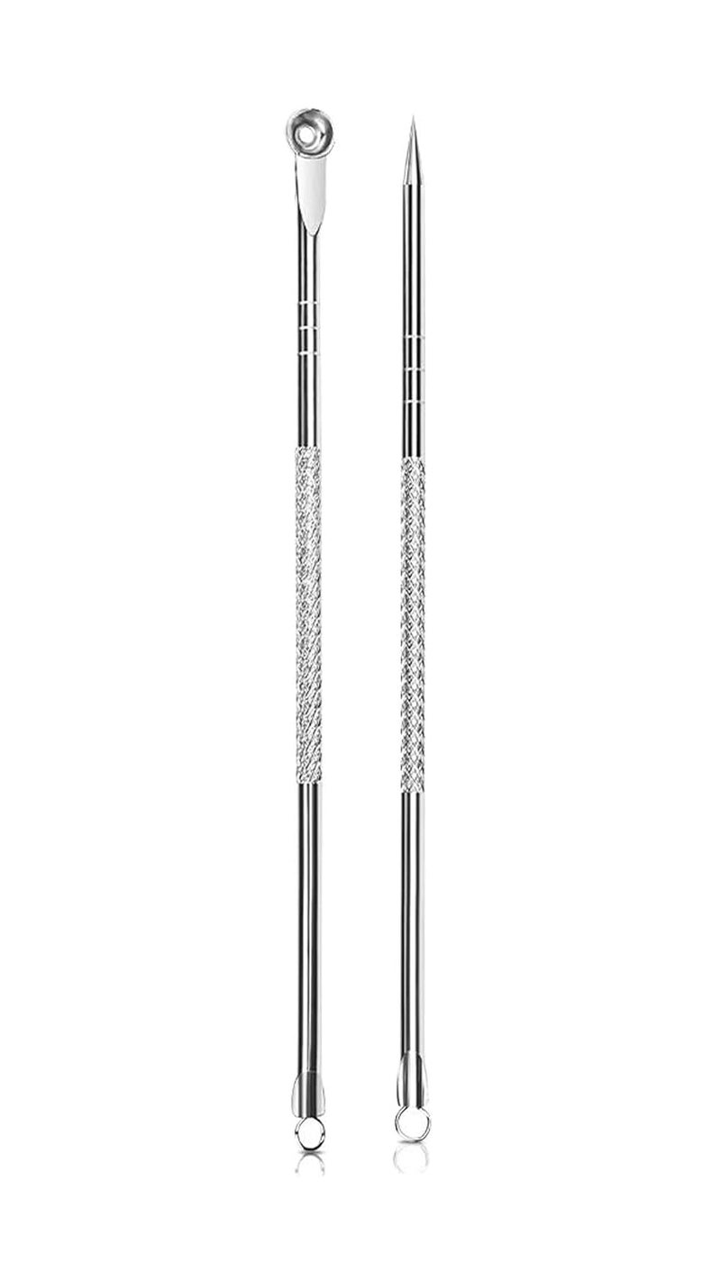 Truvic Stainless Steel Blackhead Remover Needle Round  Pointed Tip Pack Of 2 - Image 1