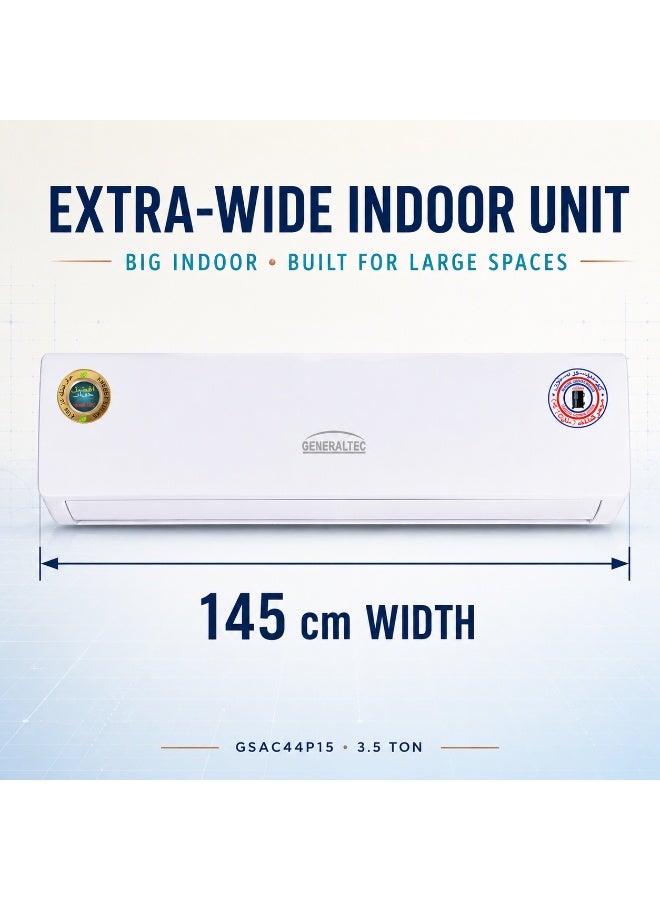 GENERALTEC 3.5 Ton Split AC GSAC44P15 | T3 Piston Compressor | R410A | Turbo Fast Cooling | 4-Way Swing | Golden Fin | Energy Efficient | Low Noise | 1 Year Full + 5 Year Compressor Warranty UAE 3122 W GSAC44P15 White - Image 4