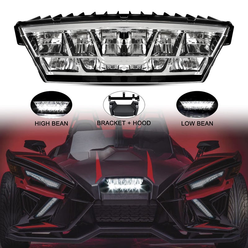 SAUTVS LED Headlight Assembly for Slingshot Center Head Light Kit for 20202023 Polaris Slingshot S GT R LE SL Modified Accessories Replace OEM 2414866