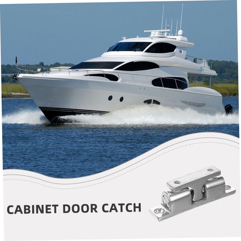 Stainless Steel Magnetic Door Stopper Heavy Duty No Drilling Boat Cabinet Latch - Image 4