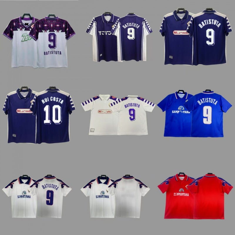 Froza Retro Jersey Football Uniform Classic Nostalgic Batistuta Ruyi Costa Long Short Sleeve Jersey - Image 2