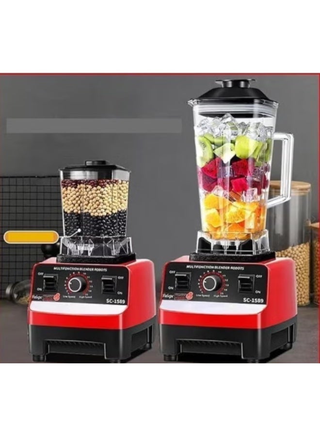 Real Crest Heavy Duty Commercial Blender – 4500W – 6 Stainless Steel Blades – Multi-Function Blender, Juicer & Grinder - Image 1