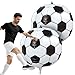 Soulchen 2 Pcs 50 Inch 4D Soccer Balloons Soccer Birthday Party Decorations Large Metallic Round Sphere Foil Football Ball Balloons for Sports Birthday Themed Party Decoration Supplies - Image 2