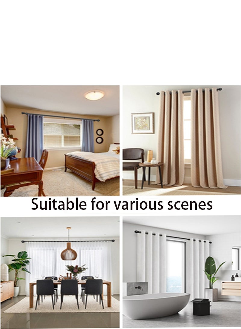 MarlaMall Window Curtain Rod, Adjustable Decorative Outdoor Heavy Duty Curtain Rod for Patio, Bedroom, Sliding Glass Door, Outdoor, Deck, 48-84 Inch (Approx. 121.92-213.36 cm), Black1 - Image 3