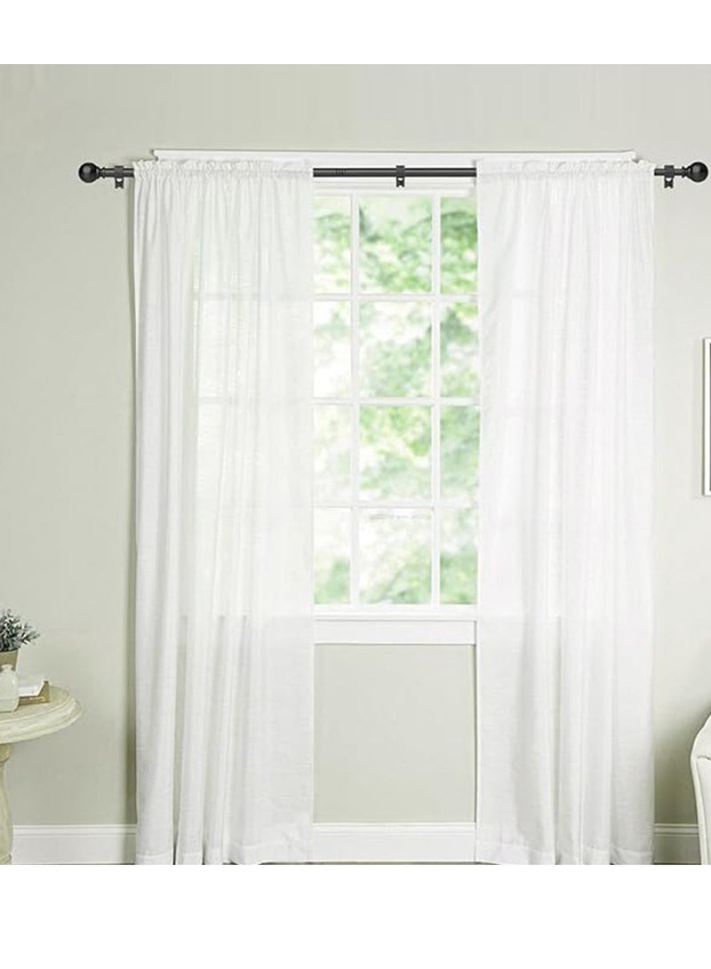 MarlaMall Window Curtain Rod, Adjustable Decorative Outdoor Heavy Duty Curtain Rod for Patio, Bedroom, Sliding Glass Door, Outdoor, Deck, 48-84 Inch (Approx. 121.92-213.36 cm), Black1 - Image 4