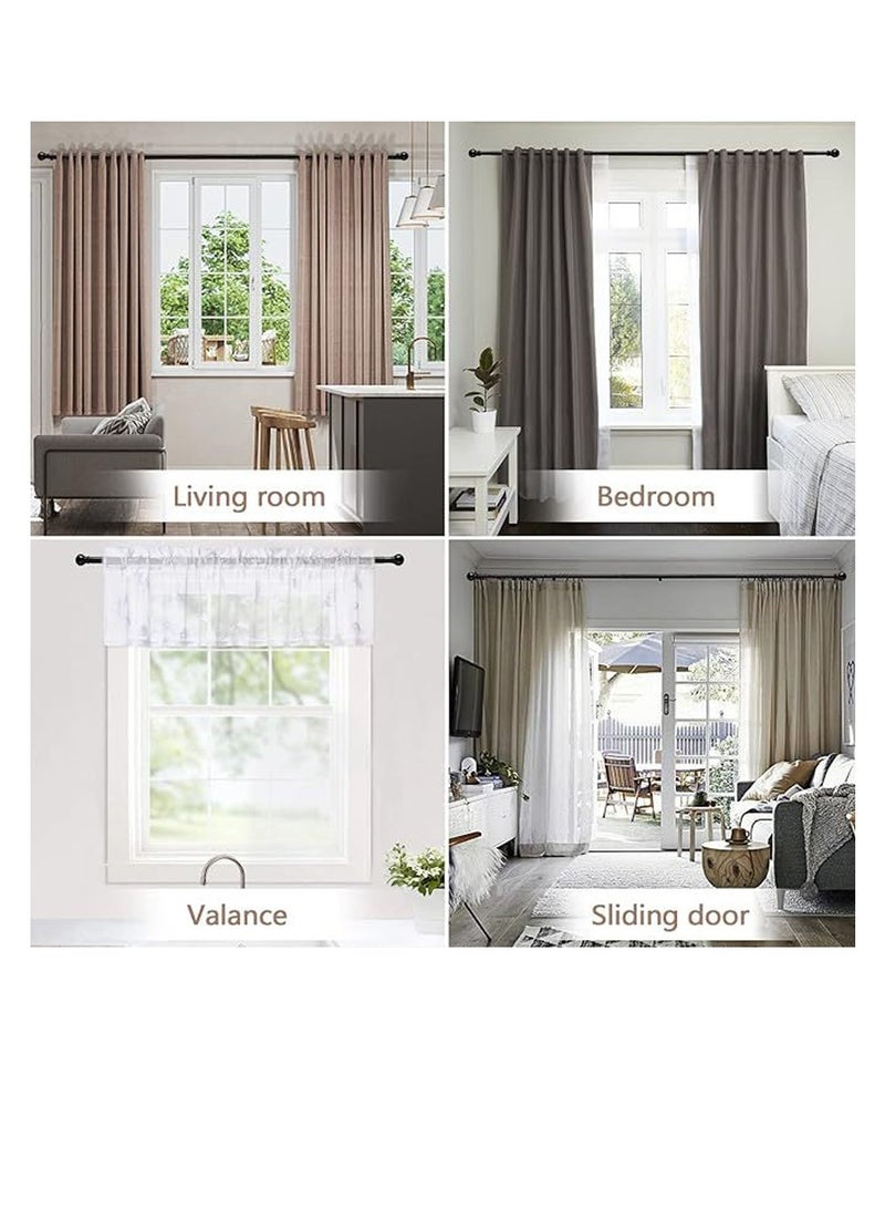 MarlaMall Window Curtain Rod, Adjustable Decorative Outdoor Heavy Duty Curtain Rod for Patio, Bedroom, Sliding Glass Door, Outdoor, Deck, 48-84 Inch (Approx. 121.92-213.36 cm), Black1 - Image 5