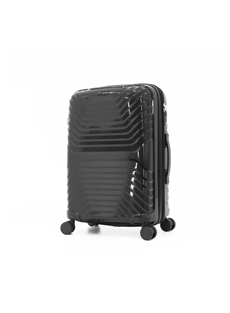 ديليكسي Durable PP Hard Shell Luggage Trolley Bag 5 Pieces Set,Black (BC-14,S-20,M-24,L-28,XL-32 Inch)