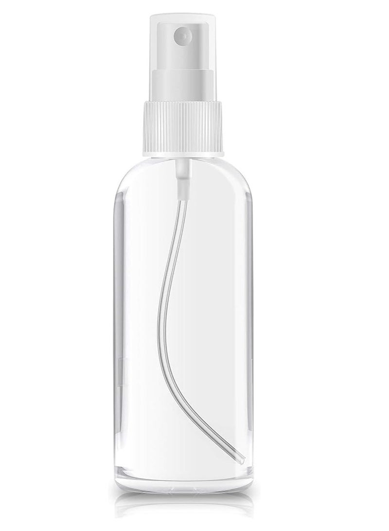 ECVV Plastic Spray Bottles,Plastic Spray Clear Empty Fine Mist Plastic Mini Travel Bottle Set Bottles Refillable Liquid Containers 100ml (3.4oz) (1PACK) - Image 1