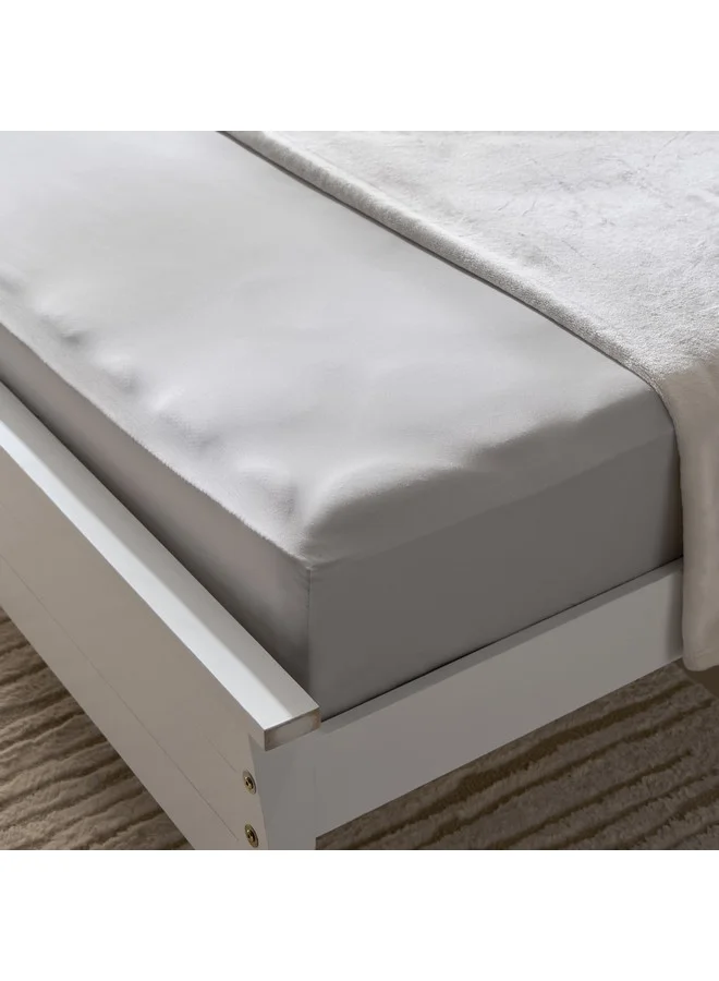 Home Box Opulent Luxe Solid Cotton Olympic Queen Fitted Sheet 200 x 40 x 160 cm
