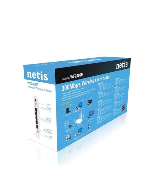 Netis WF2409E 300Mbps High-Speed Wireless N Router | Smart 3 x 5dBi High Gain Antennas with Parental Control for Computers, Smartphones, Wireless Cameras