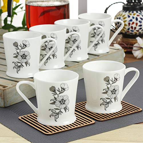 Clay Craft Peter Small Coffee Mugs Tea Cups Set of 6 Pieces 150 ml Ceramic Multicolor CMPETERSMALLMW25 - Image 1