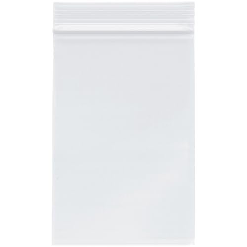 Plymor 4" x 6" (Pack of 500), 4 Mil Heavy Duty Zipper Reclosable Plastic Bags - Image 1