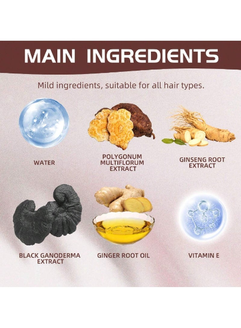 EELHOE Polygonum Multiflorum Extract Herbal Shampoo Anti Hair Fall Hair Growth Anti Dandruff Hair Care 100ml - Image 3