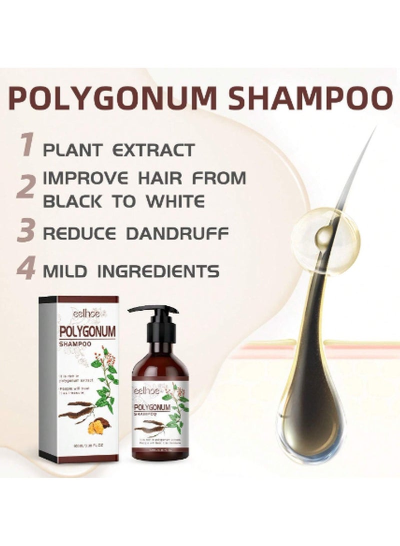 EELHOE Polygonum Multiflorum Extract Herbal Shampoo Anti Hair Fall Hair Growth Anti Dandruff Hair Care 100ml - Image 5