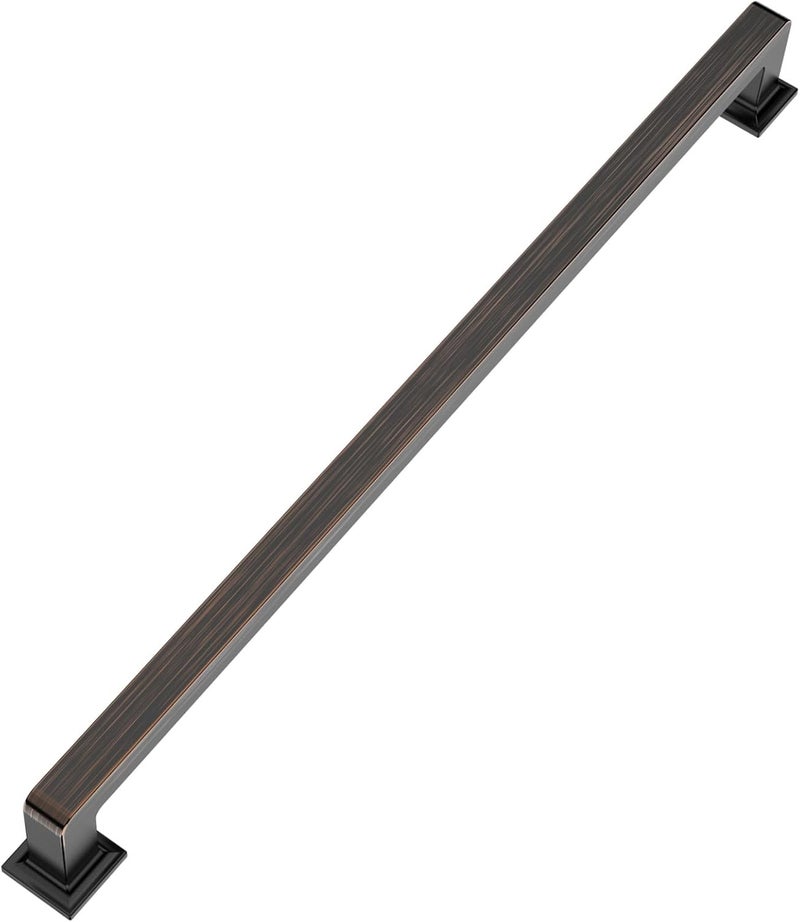 9BUILD 6 Pack 15 Inch Cabinet Handles Oil Rubbed Bronze Cabinet Pulls Long Kitchen Cabinet Handles Bronze Cabinet Hardware Wardrobe Pulls Kitchen Handles for Cabinets Bronze Cabinet Handles - Image 1