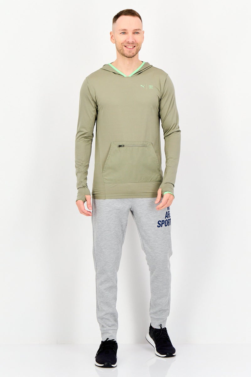 PUMA Men Sportswear Fit Long Sleeve Training Hoodies, Sage - Image 3