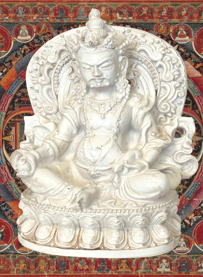 Bellaa 24702 Kubera Statues Tibet God Dzambhala Jambhala Zambala for Wealth Hindu Gods Prosperity Retro Rustic Sculpture Vintage Antiques Style Deity - Image 3