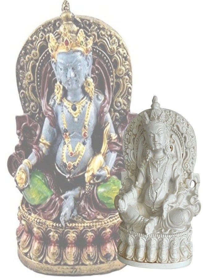 Bellaa 24702 Kubera Statues Tibet God Dzambhala Jambhala Zambala for Wealth Hindu Gods Prosperity Retro Rustic Sculpture Vintage Antiques Style Deity - Image 1