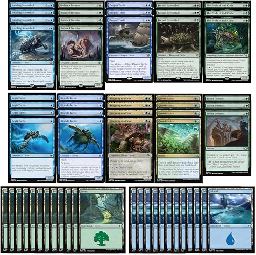 MTG Decks & More Elite Simic Turtle Deck Green Blue Very Powerful Modern Legal Custom Built 60 Card MTG - Image 1