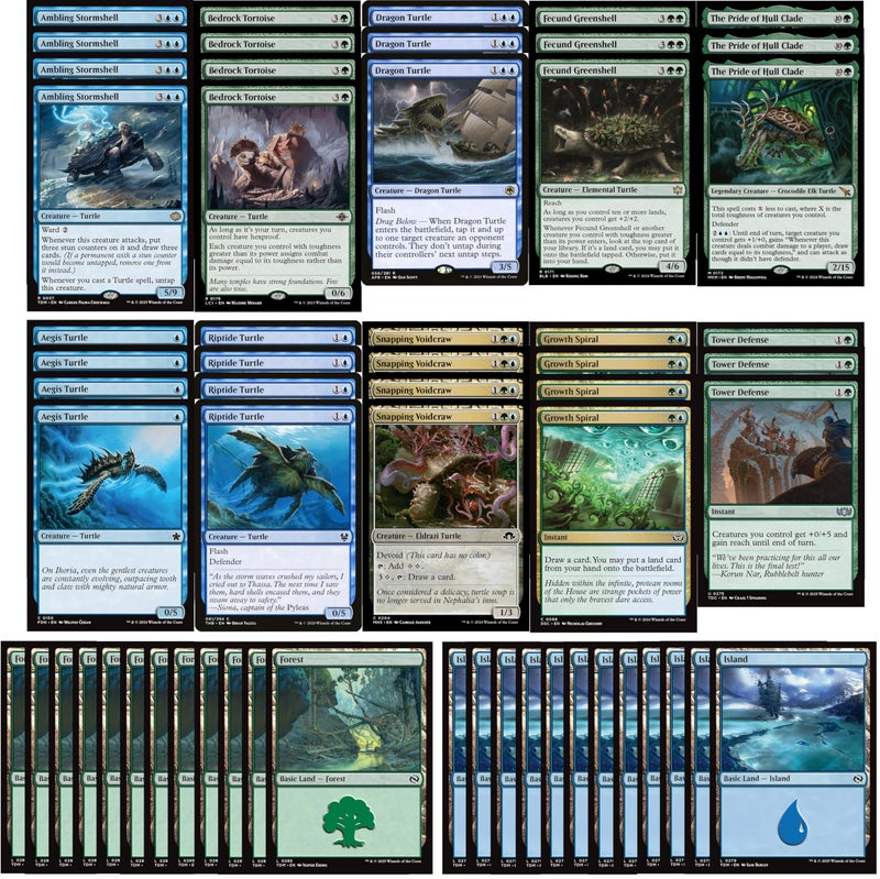 MTG Decks & More Elite Simic Turtle Deck Green Blue Very Powerful Modern Legal Custom Built 60 Card MTG - Image 3