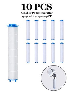 Realfrog Set of 10 PP Cotton Filter, High Pressure Handheld Shower Head PP-Cotton Filter Cartridge (for Replacement)  - Image 1