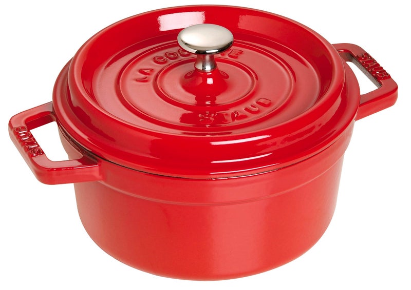 STAUB Cast Iron Roaster/Cocotte, Round, 20 cm, 2.24 L, Cherry Red - Image 5
