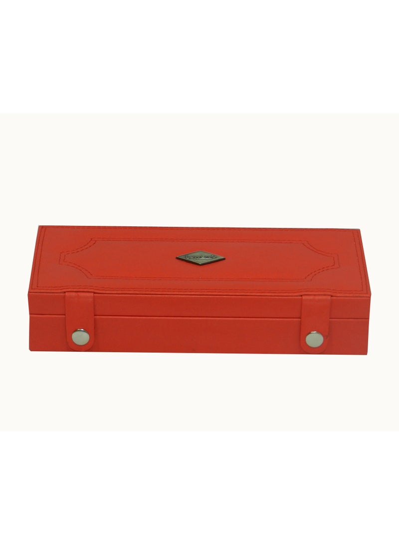 LAVERI LEATHER Laveri Faux Leather Designer New Collection Ring And Cufflink Box  - Image 5