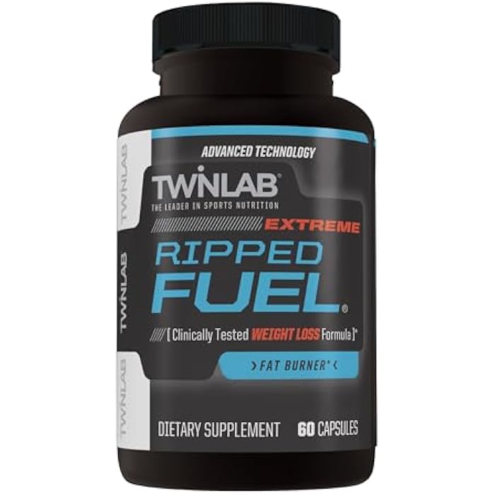 Twinlab Ripped Fuel Extreme - Energy Supplement to Support Weight Management & Muscle Health - 60 Capsules - Image 1