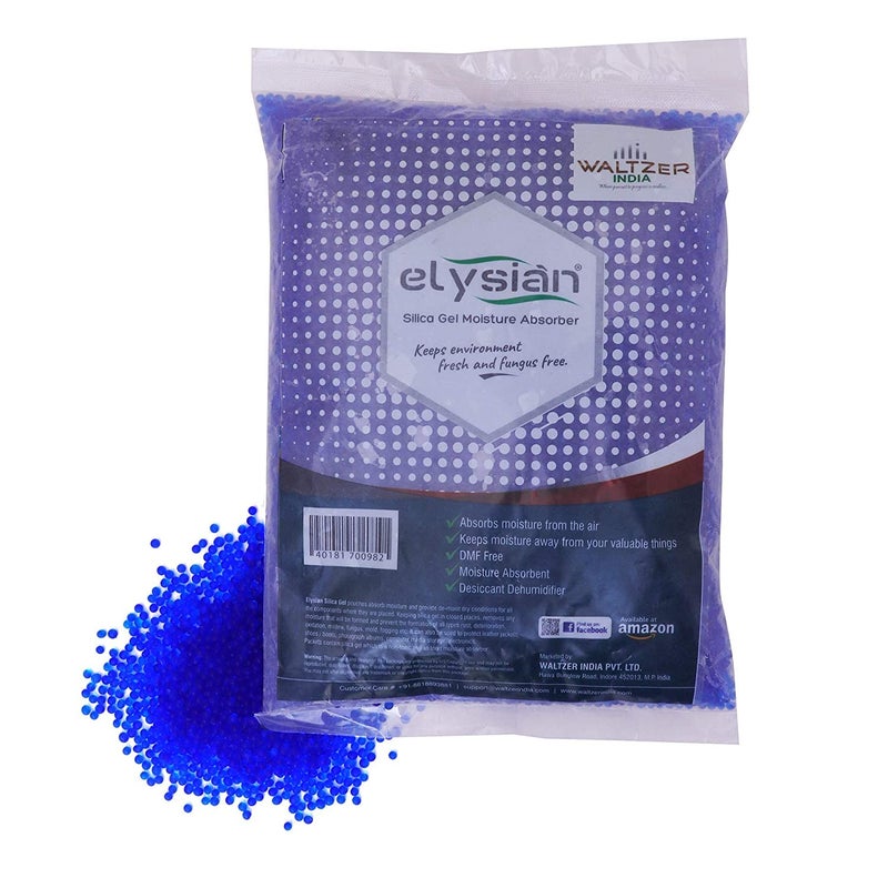 Elysian Color Indicating Desiccant Silica Blue Gel Beads Premium Blue Indicating Silica Gel Desiccant Beads Absorbent Rechargeable For Moisture Room Kitchen Wardrobe 3 Kg - Image 1