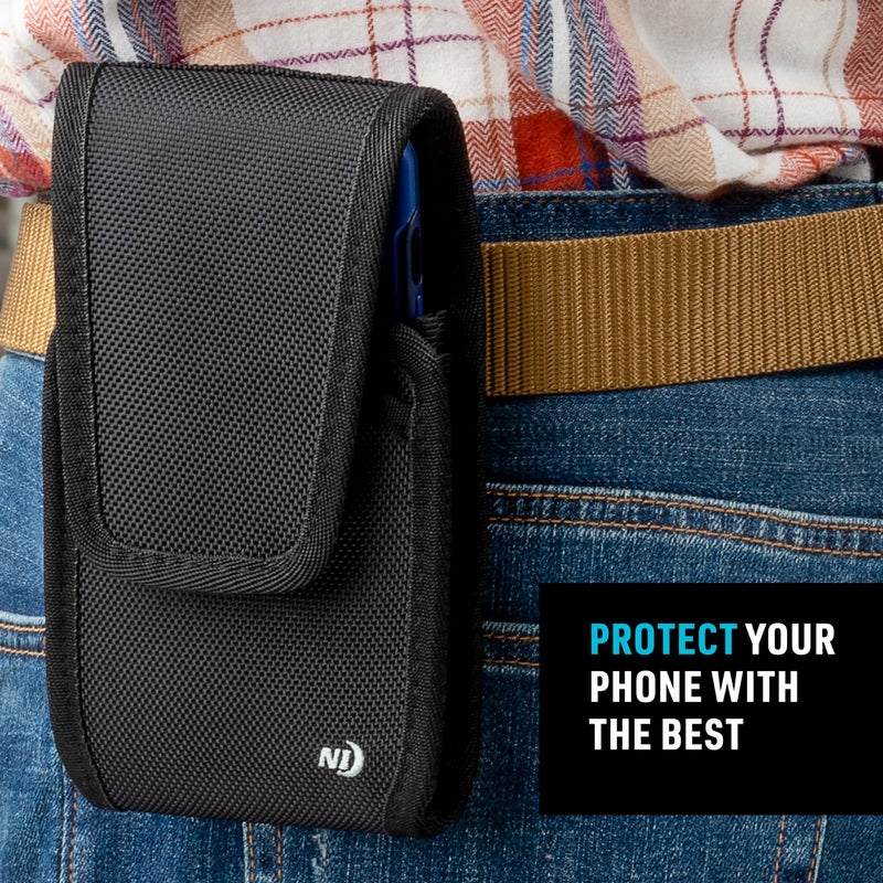 Nite Ize Clip Case Cargo Universal Rugged Phone Holster - Holster for Men's & Women's Belts - Utility Belt Pouch - Phone Accessories - XX-Large, Black - Image 3