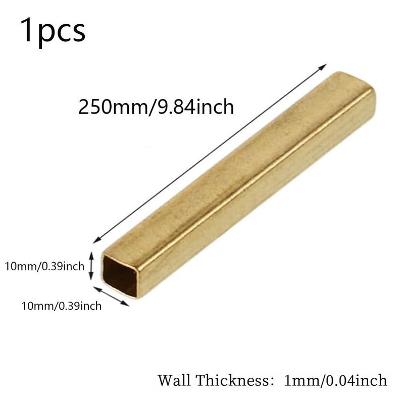 Brass Square Hollow Tube 10x10x1x250mm 1pcs for Model Making - Image 5