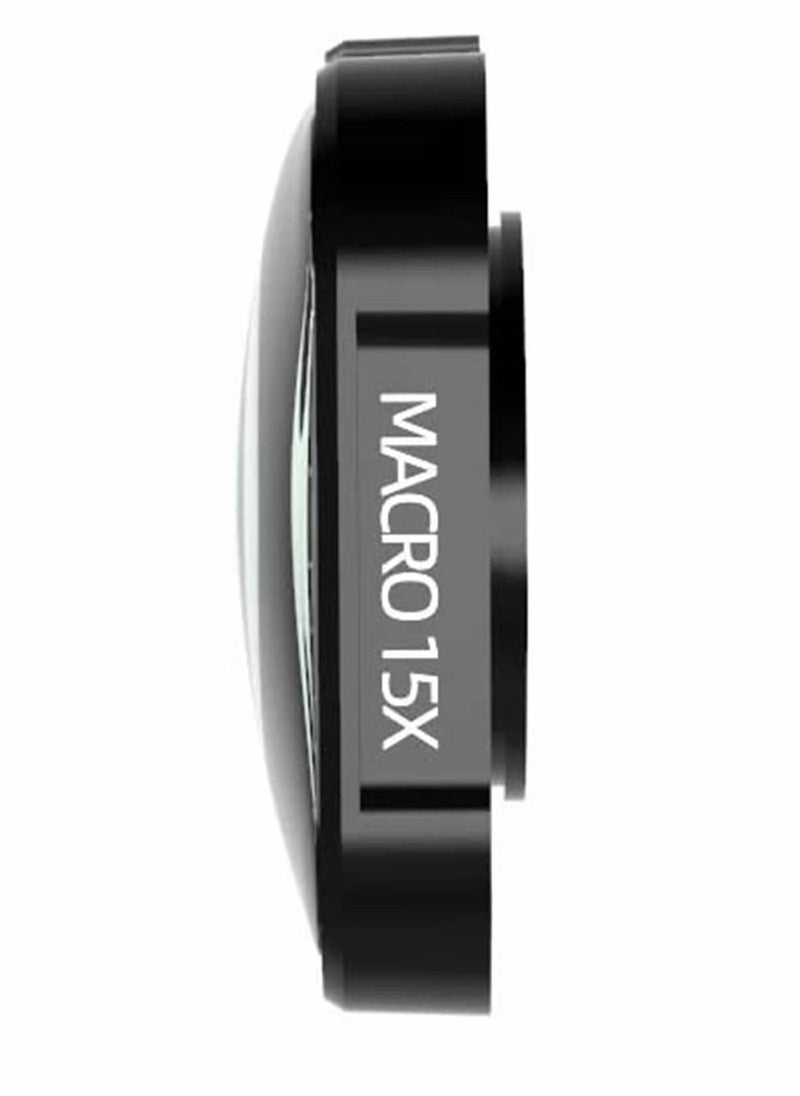 Excefore - 15X Macro Lens, Multi-Layer Coating Camera Lens, Black Optical Glass Lens, Lens Accessories for GoPro Hero 9 - Image 1