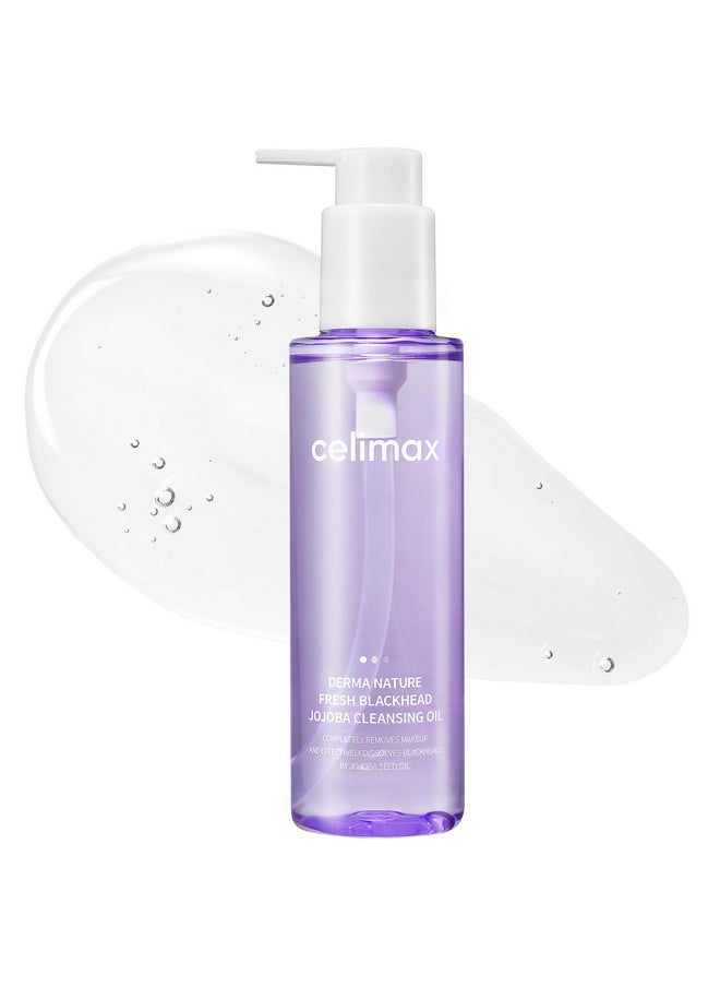 celimax celimax Derma Nature Fresh Blackhead Jojoba Cleansing Oil | Light & Non-Greasy Daily Makeup Remover, Facial Cleanser, Clogged Pore & Blackheads Removal, 150ml  - Image 1