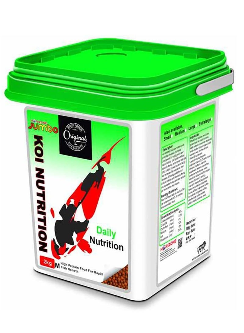 Horizon Jumbo Koi Nutrition 2Kg- Medium(2.5mm) - Image 1