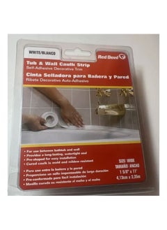 Red Devil Tub and Walk Caulk Strip White 1.5 Inch x 11 ft 151  - Image 1