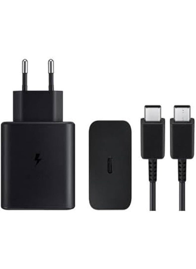 ماركة غير محددة - شاحن بي دي فائق السرعة 45 وات مع كابل usb-c متوافق مع اجهزة سامسونج - Image 1