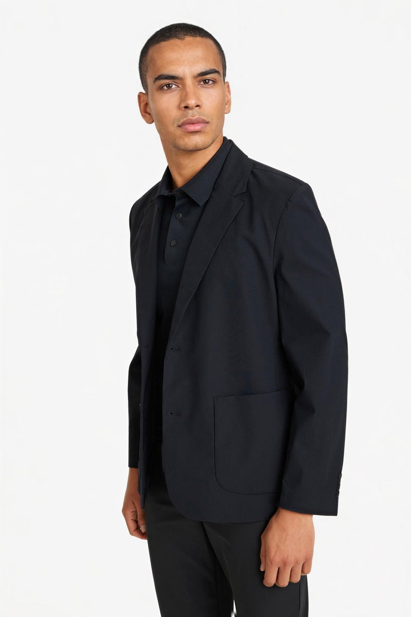 DeFacto Black Man Technical Fabric Stretch Blazer Casual - Image 5