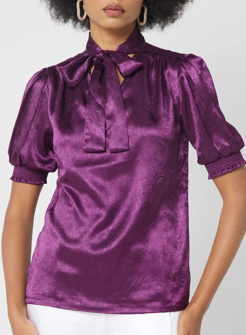 ELLA Blouse With Tie Detail