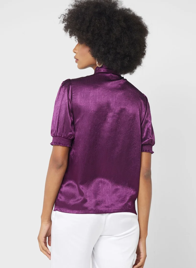 ELLA Blouse With Tie Detail