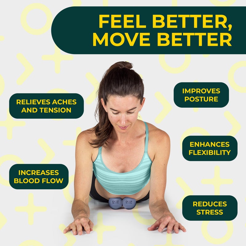 Deep Recovery Yoga Deep Tissue Massage Ball Set, Firm Density â€“ 2.9-Inch Myofascial Release Balls for Feet, Back, Neck, Legs & Arms â€“ Trigger Point & Mobility Therapy (2-Pack) - Image 4