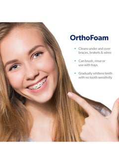 EverSmile Orthofoam Braces Cleaner Cleans Under Metal Ceramic Or Clear Brackets & Wires Brush Or Rinse With & Use In Trays Foaming Bubbles Whiten Teeth & Fight Plaque (Packaging May Vary) (2 Pack 50 Ml)  - Image 4