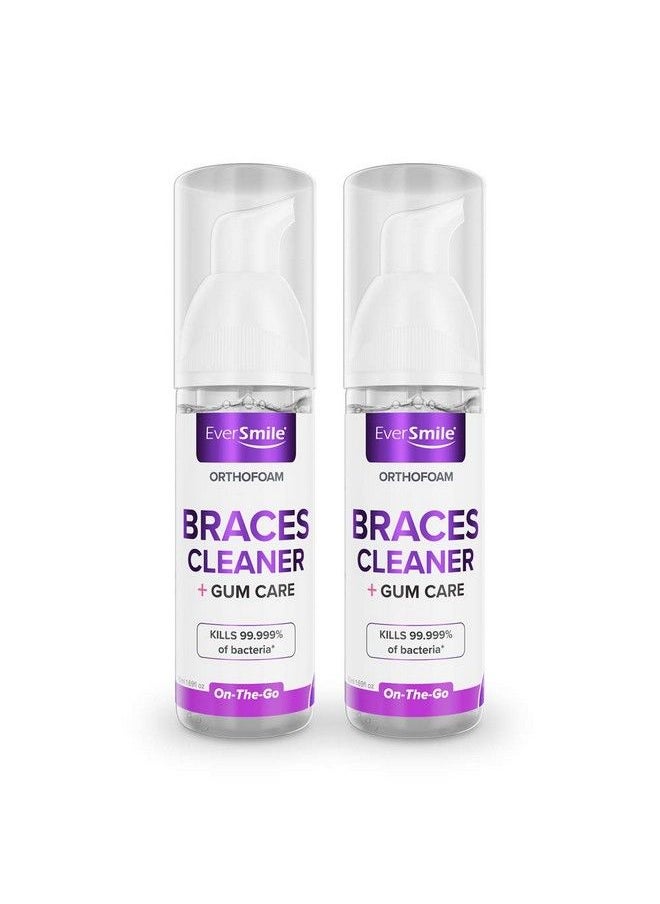 EverSmile Orthofoam Braces Cleaner Cleans Under Metal Ceramic Or Clear Brackets & Wires Brush Or Rinse With & Use In Trays Foaming Bubbles Whiten Teeth & Fight Plaque (Packaging May Vary) (2 Pack 50 Ml)  - Image 3