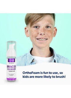 EverSmile Orthofoam Braces Cleaner Cleans Under Metal Ceramic Or Clear Brackets & Wires Brush Or Rinse With & Use In Trays Foaming Bubbles Whiten Teeth & Fight Plaque (Packaging May Vary) (2 Pack 50 Ml)  - Image 5