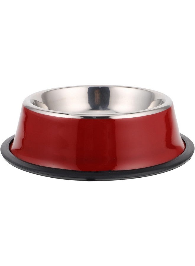 Balacoo Stainless Steel Dog Bowl: Non-Slip Food and Water Dish Food Feeding Basin Pet Feeding Bowl for Dogs and Cats, Red - Image 3