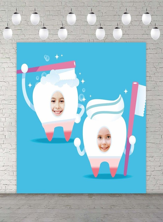 DZTRELFK Tooth Banner Fun Play Party Backdrop Large Teeth Face Dentist Theme Decor Decorations for Tooth Celebration Party Dental Graduation Birthday Decorations - Image 1