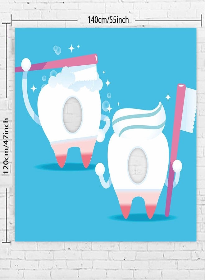 DZTRELFK Tooth Banner Fun Play Party Backdrop Large Teeth Face Dentist Theme Decor Decorations for Tooth Celebration Party Dental Graduation Birthday Decorations - Image 3