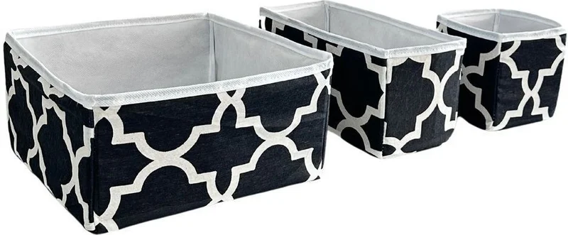 Vip Home Concept 3-Piece Drawer Laundry Organizer Children's Room Folding Storage Box Organizer Set-Karaçatı
